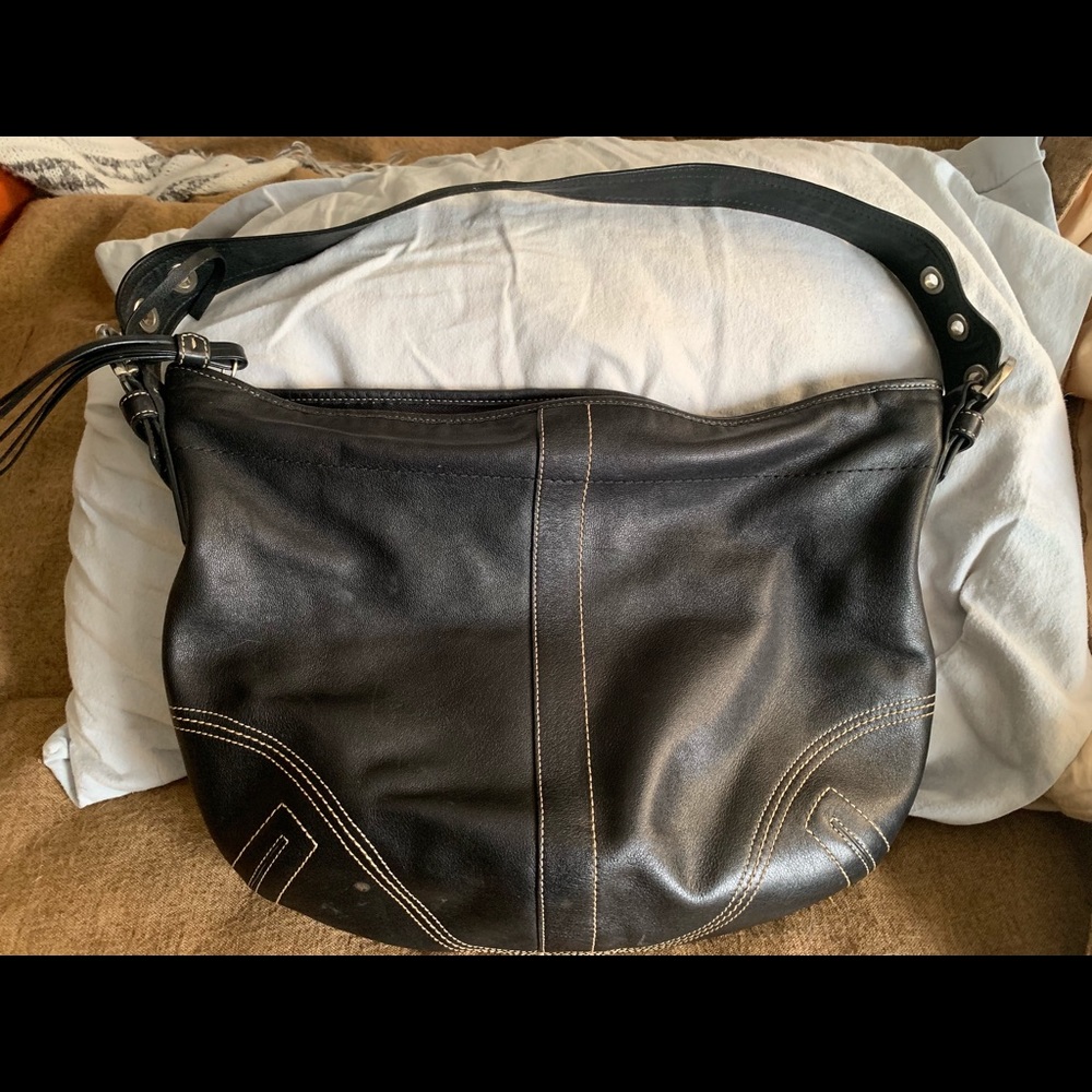 Super supple black leather Coach purse